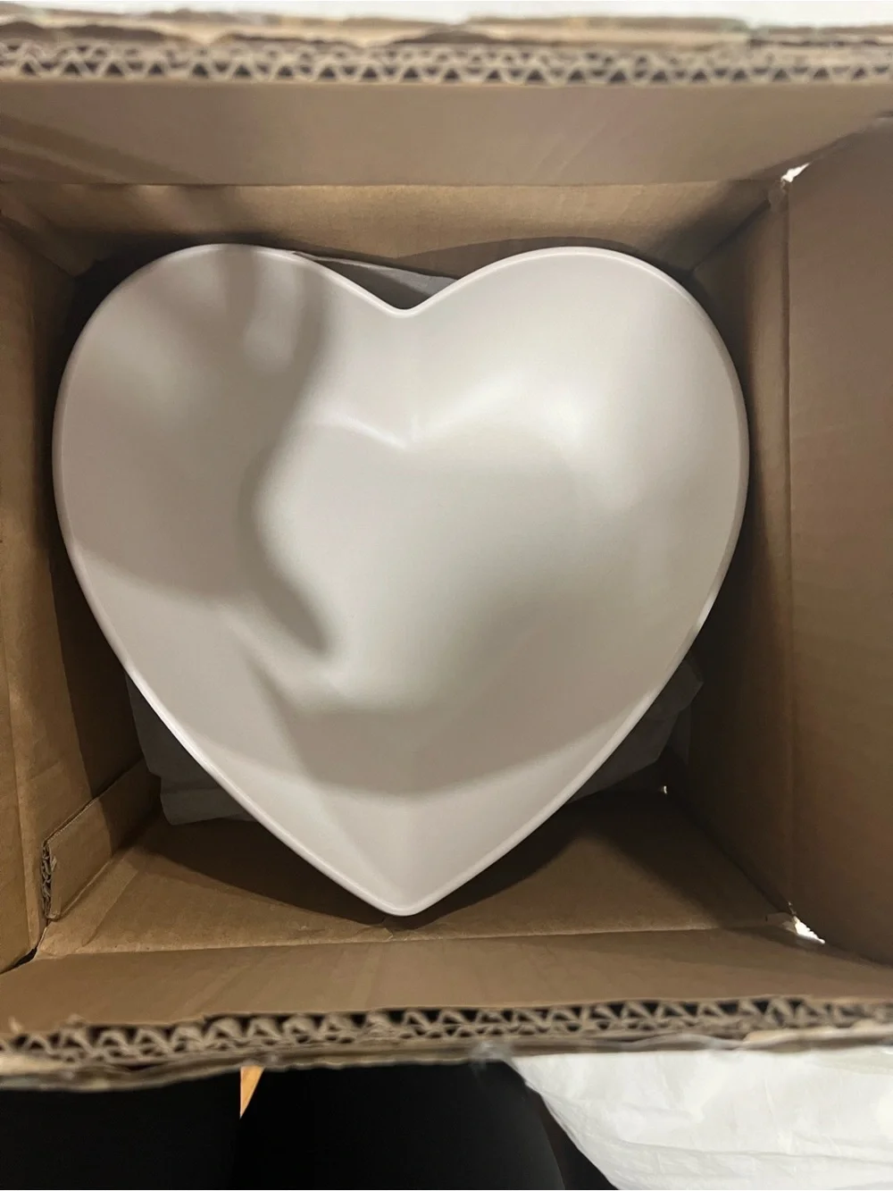 Bamboo Big Heart-shaped Bowls White Deep Heart Plates - 4 Count